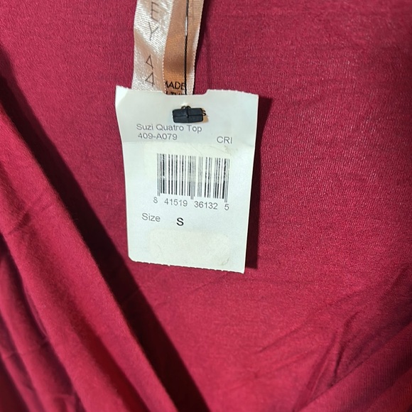 Chic Deep Red Ruffle Sleeve Blouse - Picture 2 of 6